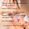 Massage (relaxing, medium & deep pressure, barefoot massage).