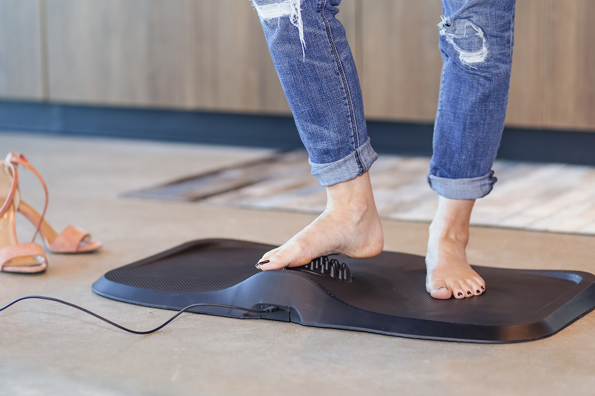 Massage Anti-Fatigue Mat with Built-In Vibrating Foot Massager, on sale for $95.99 when you use coupon code BFSAVE20 at checkout