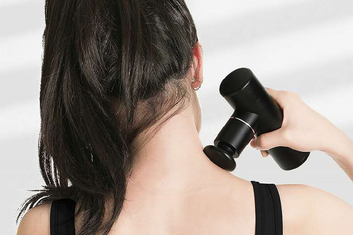Mini Portable Fascia Massage Gun, on sale for $55.99 when you use coupon code OCTSALE20 at checkout