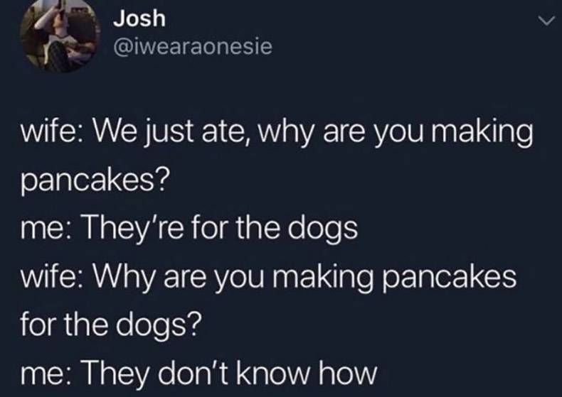 Pancakes for the dogs
